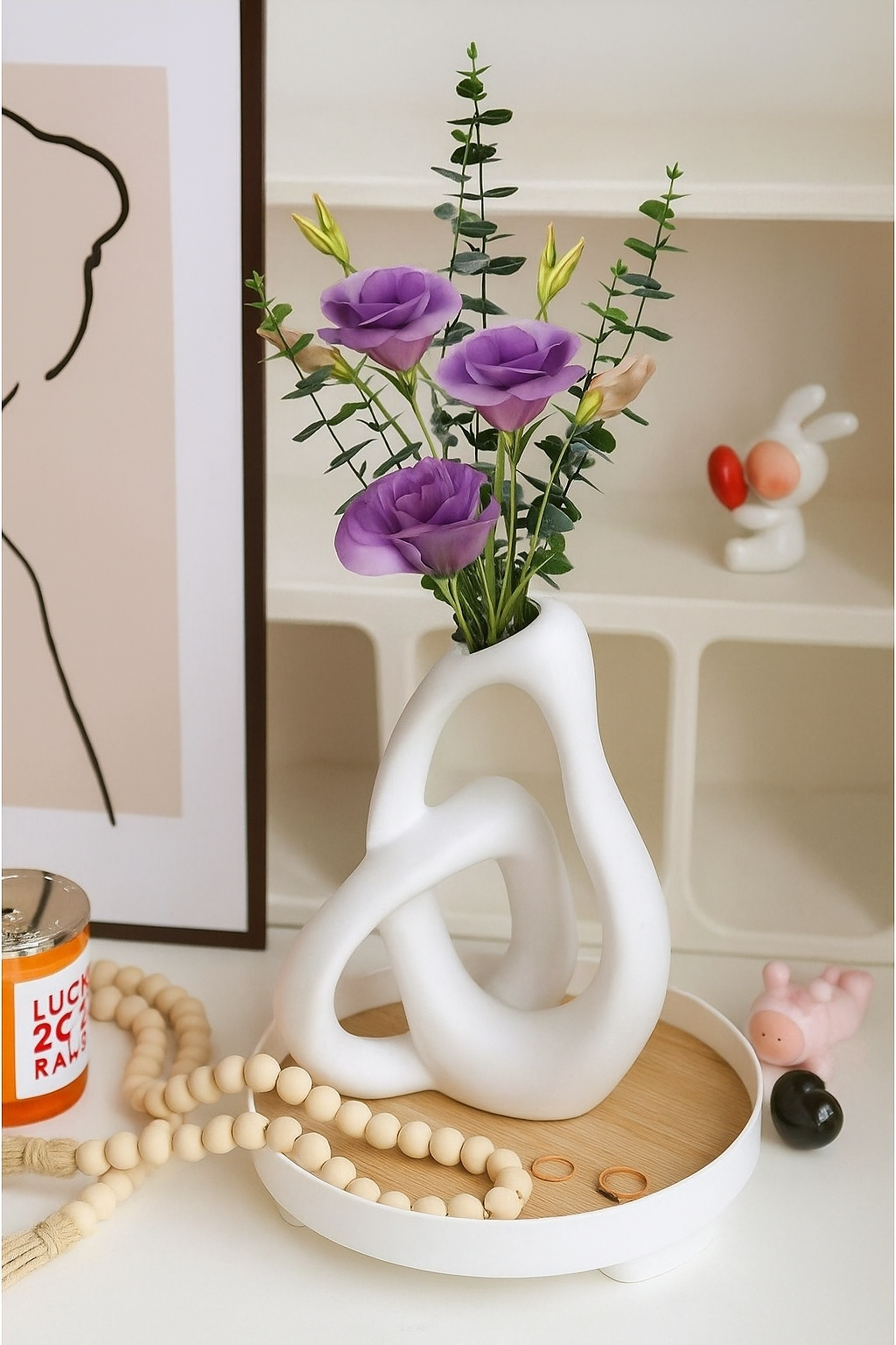 Sculptural Loop Ceramic Vase