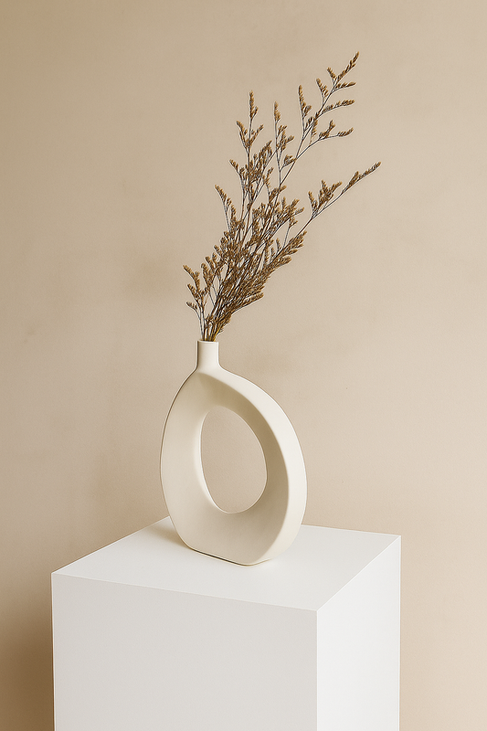 Serene Loop Ceramic Vase