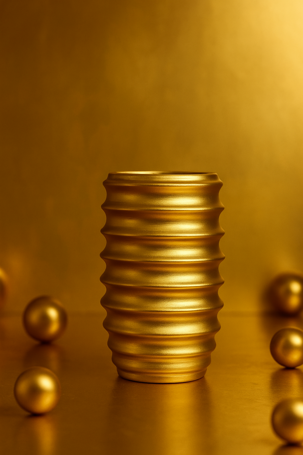 Helix Gold Ceramic Vase