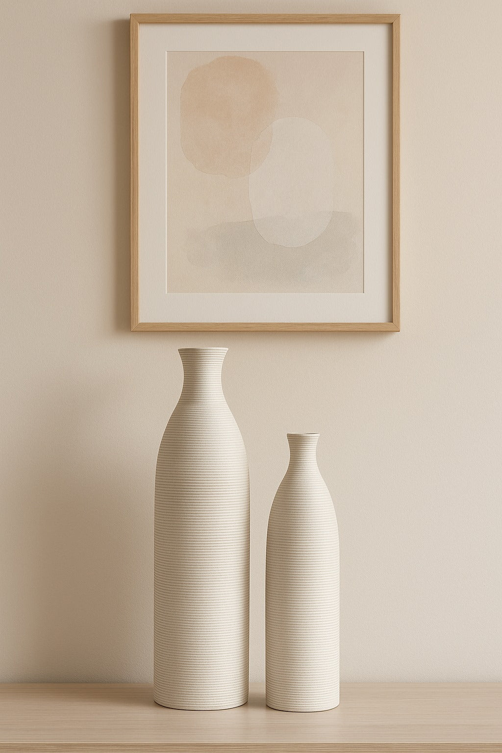 The Aura Ribbed Vases – Sculptural Ceramic Vase