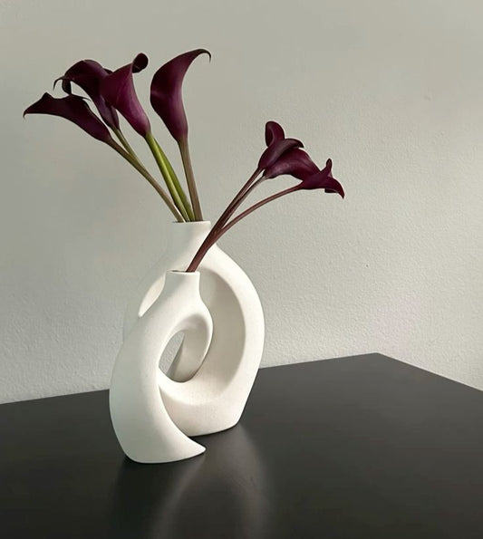 Premium Vessel Duo – The Intertwined Sculptural Vase Set