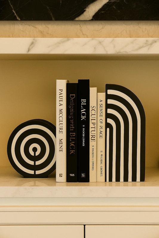 Contemporary Geometric Bookends & Table Accents