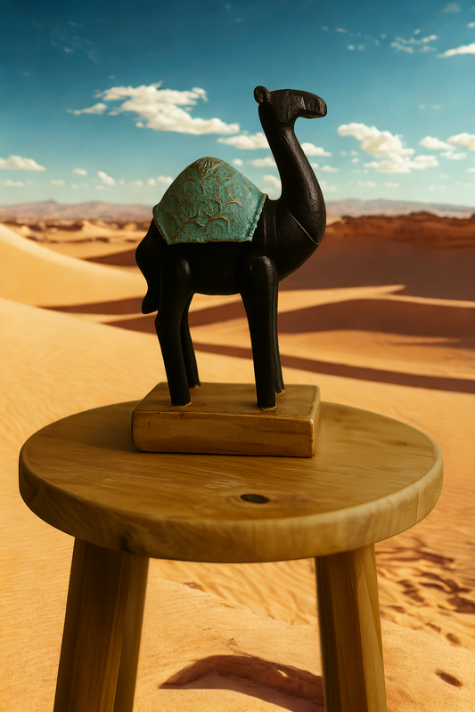Desert Royals – Vintage Camel Sculpture Duo