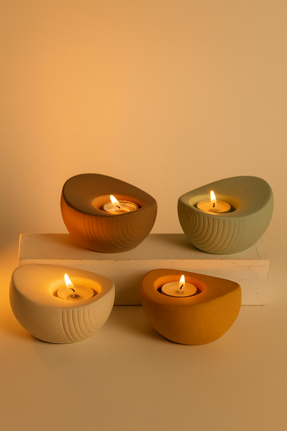 Luxury Pastel Candle Holders (mehndi decor, wedding favors)