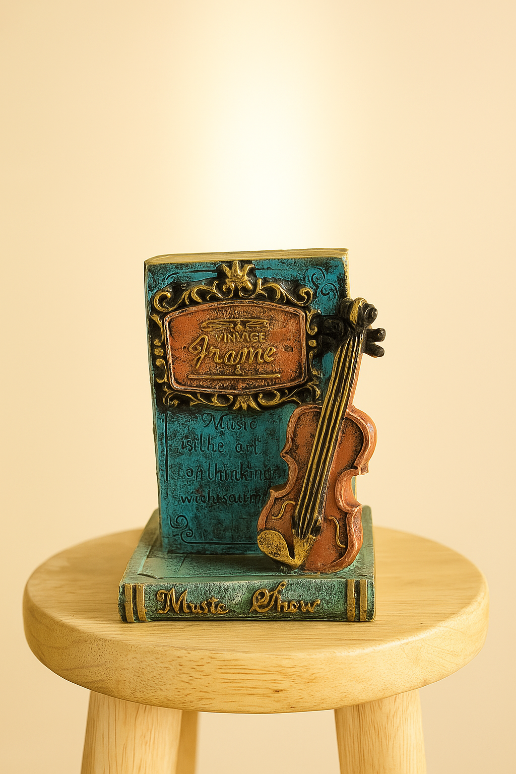 Premium Vintage Violin Book Frame