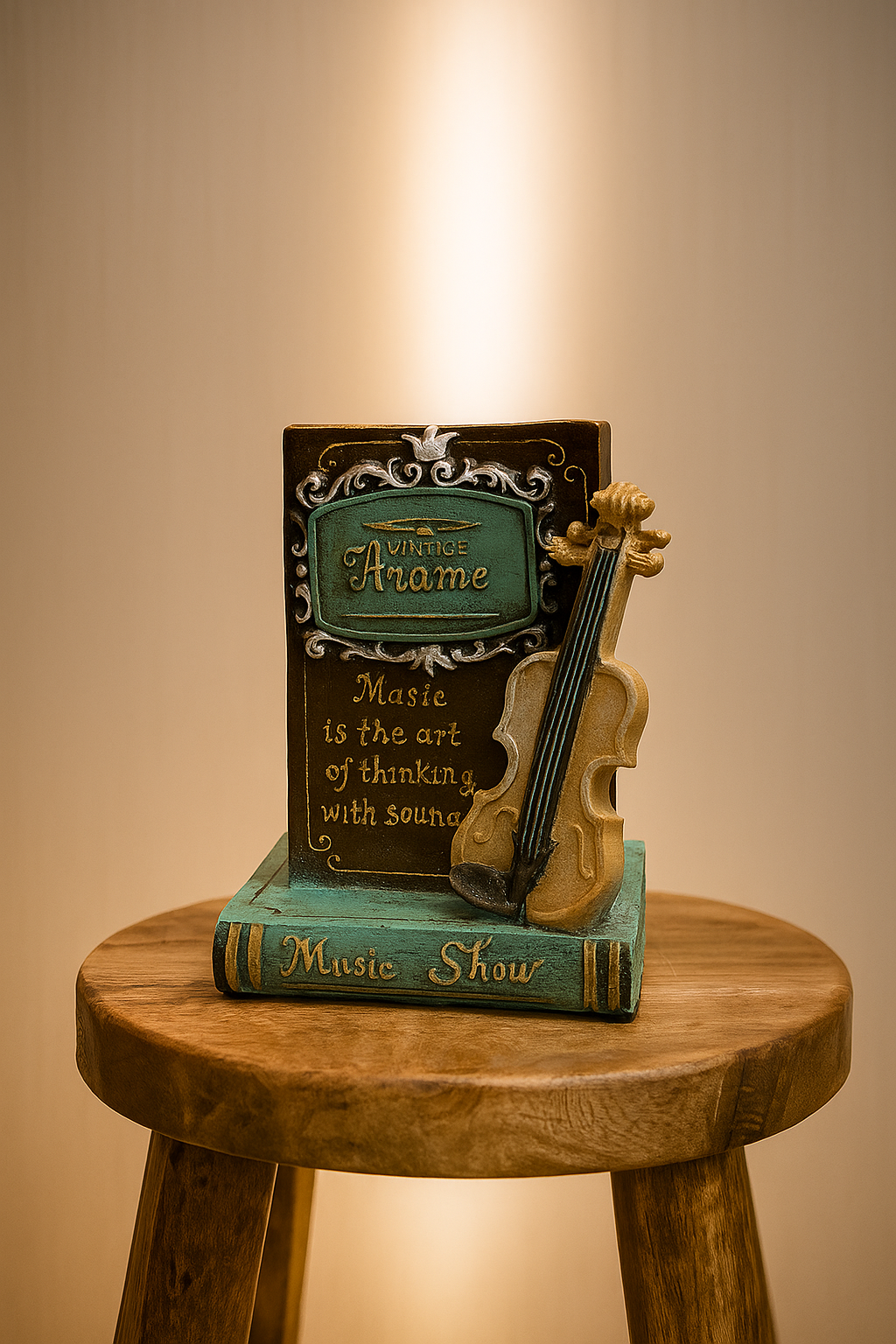 Premium Vintage Violin Book Frame