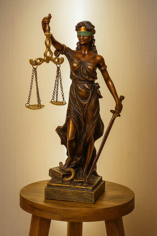 Exquisite Bronze Lady Justice Statue