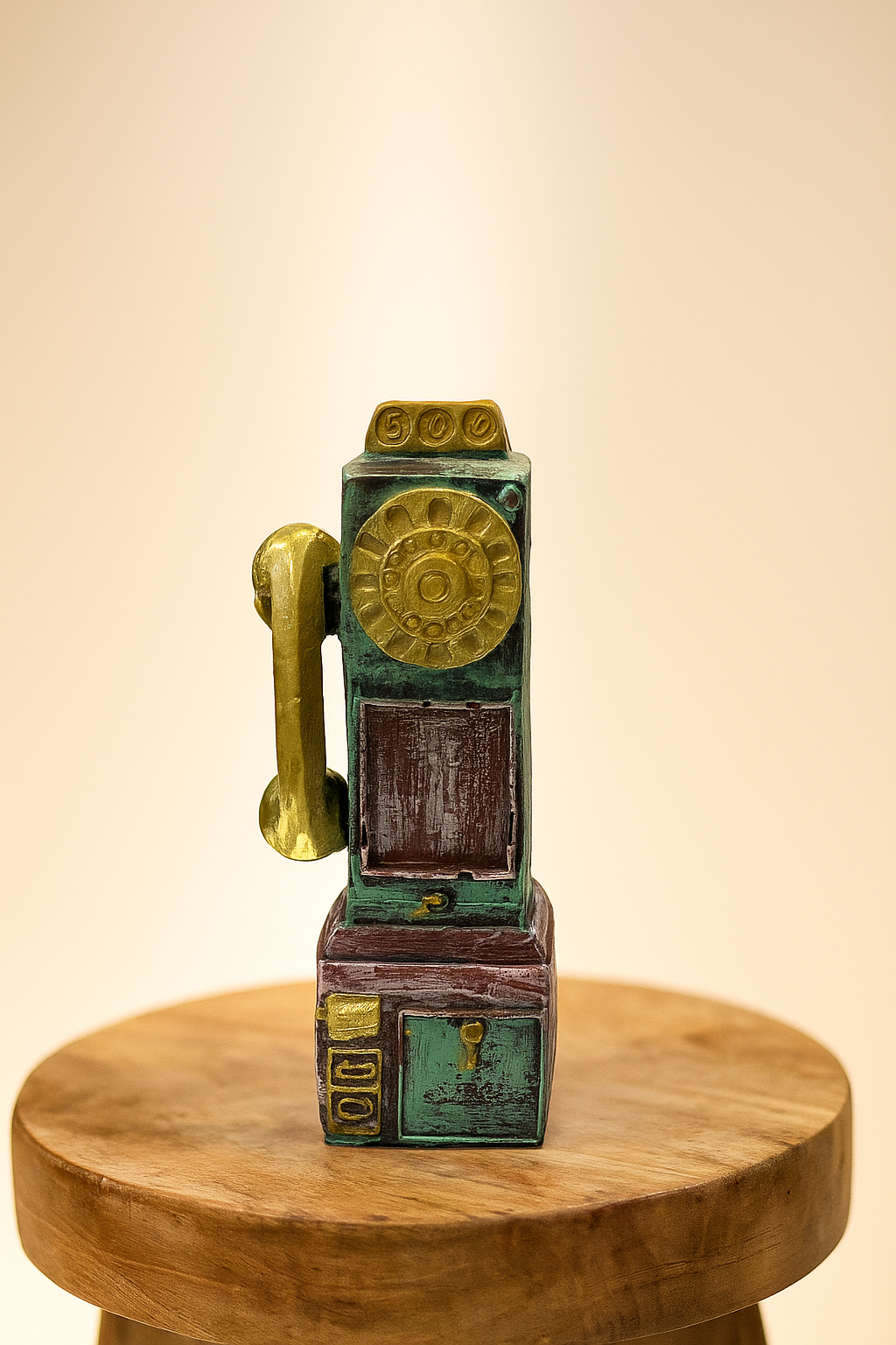 Luxe Vintage Telephone Booth Sculpture