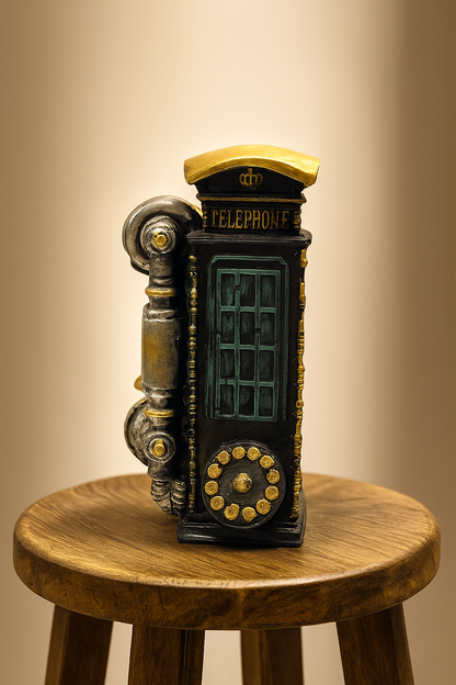 Luxe Vintage Telephone Booth Sculpture