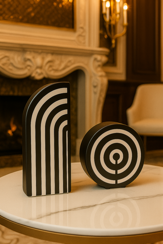 Contemporary Geometric Bookends & Table Accents