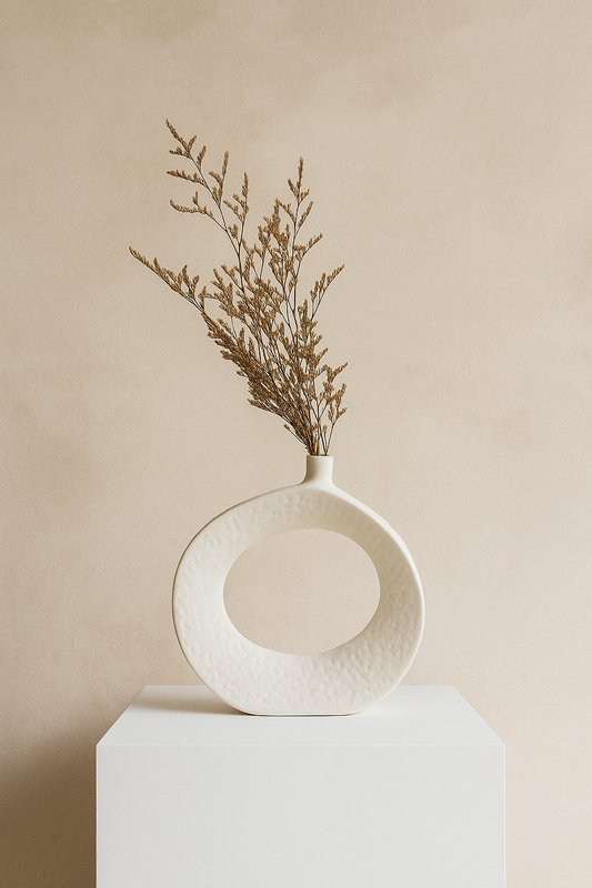 Serene Loop Ceramic Vase
