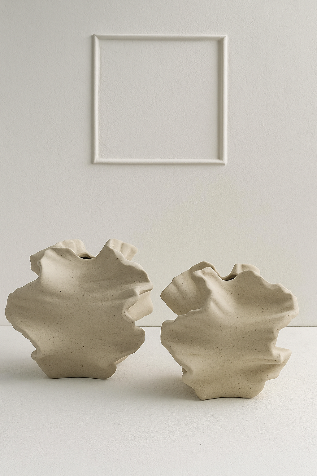 Crinkle Bloom Ceramic Vase