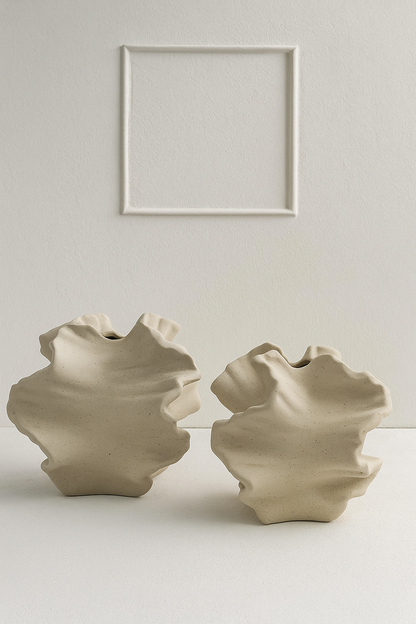 Crinkle Bloom Ceramic Vase