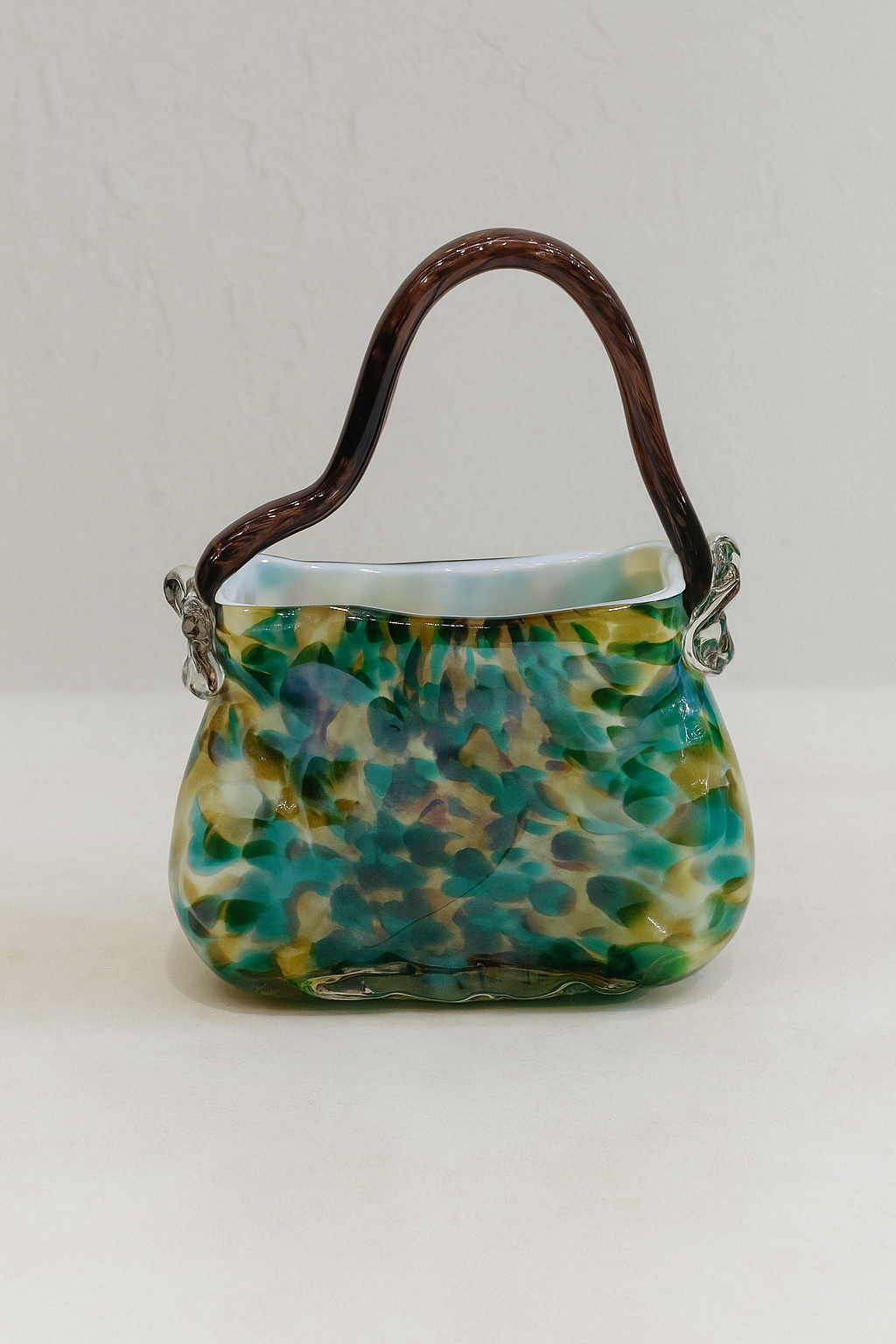 Artisan Crystal Hand Bag Vase