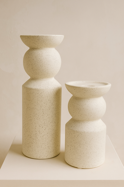 Modern Boho Ceramic Candle Stand