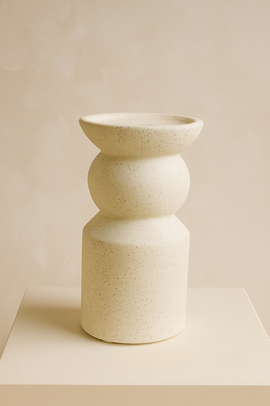 Modern Boho Ceramic Candle Stand