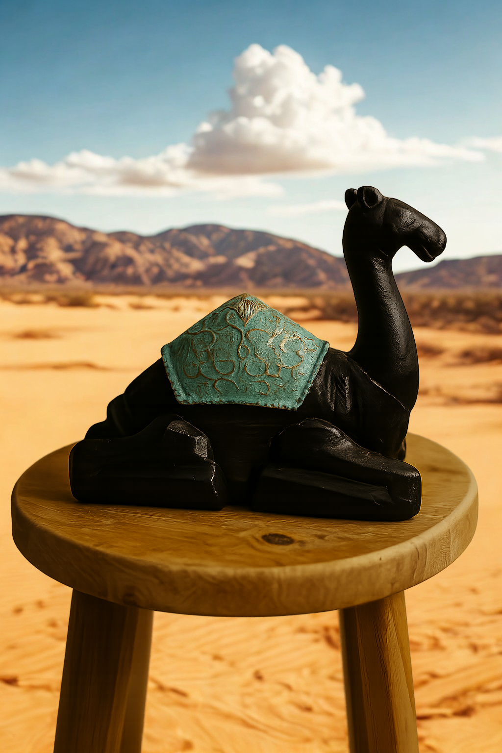 Desert Royals – Vintage Camel Sculpture Duo