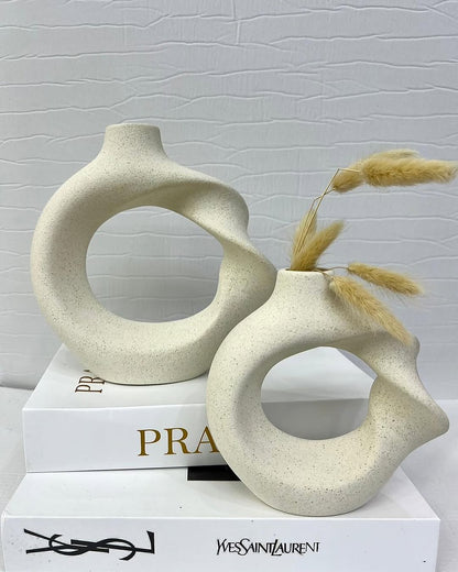Donut Twist Ceramic Vases