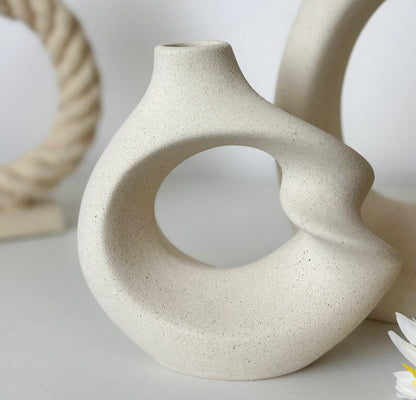 Donut Twist Ceramic Vases