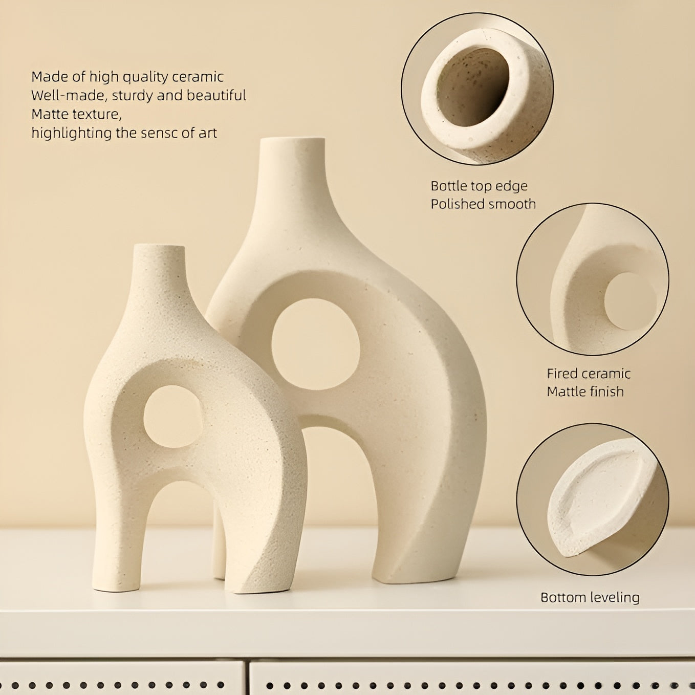 Luna Ceramic Vases