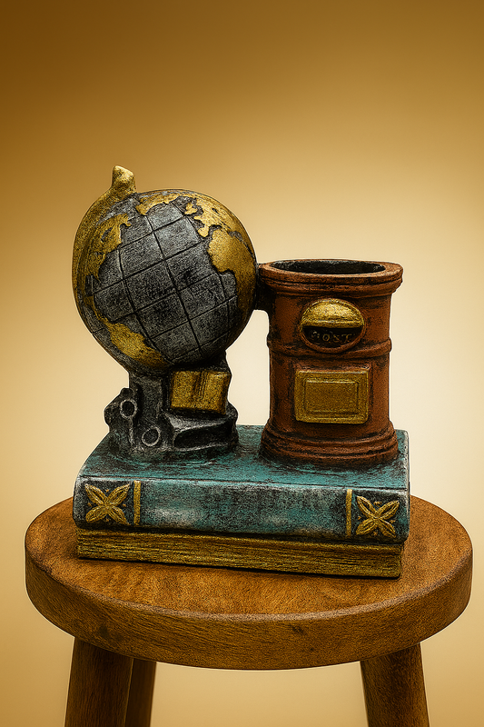 Dunia Daak - Vintage Globe & Letterbox Organizer