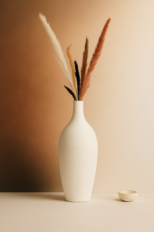 Haven - Sculptural Floor Vase in Ivory