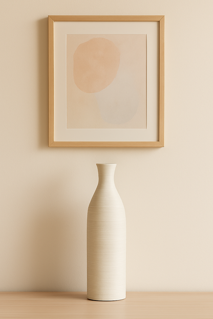 The Aura Ribbed Vases – Sculptural Ceramic Vase