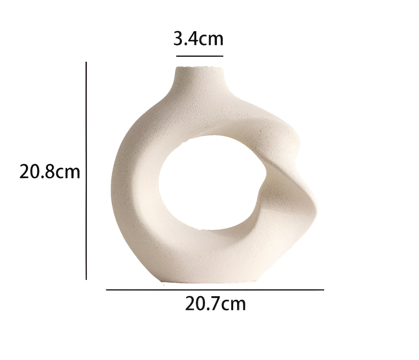 Donut Twist Ceramic Vases