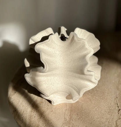 Crinkle Bloom Ceramic Vase