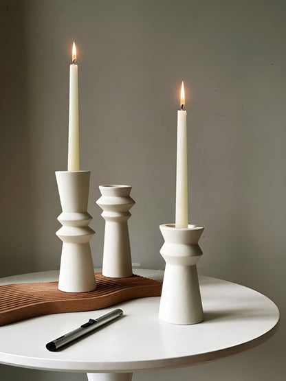 Premium Nordic Style Ceramic Candle Stand Set