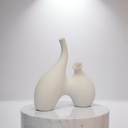The Obsidian Curve  - Sculptural Ceramic Vase