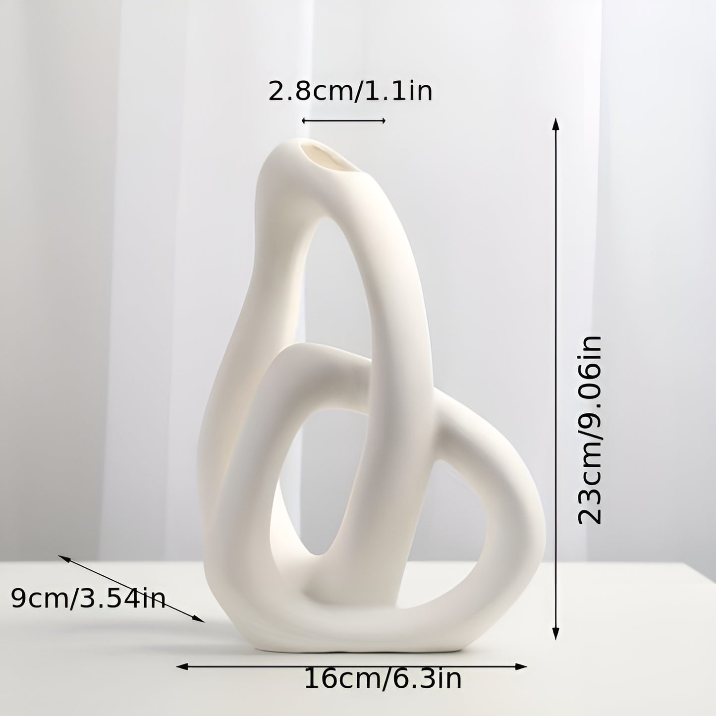 Sculptural Loop Ceramic Vase